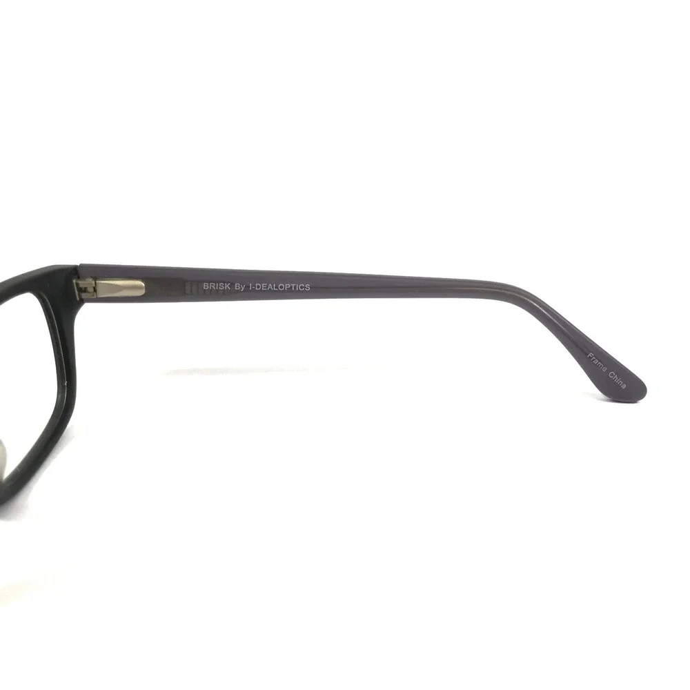 I-Dealoptics Eyeglasses Frames BRISK BLACK Matte Black Gray 50-17-138